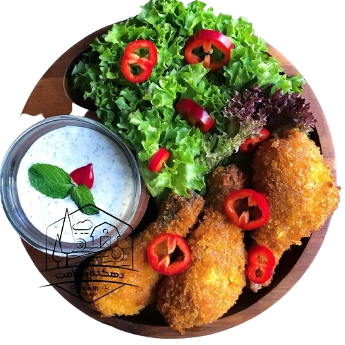 شنیسل ران و سینه مرغ