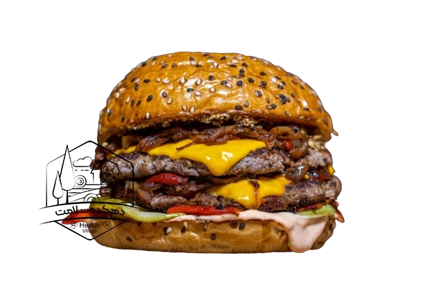 برگر گوشت شتر و گوسفندی